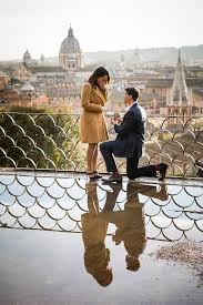 Surprise Wedding Proposal Photographer In Rome Italy