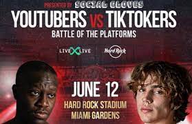 The youtube vs tiktok boxing match will start at 7pm et. Youtube Vs Tiktok Boxing How Can I Watch The Event Givemesport