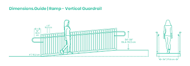119 cm (with 15 cm wide guardrail boards). Ramp Handrails Vertical Dimensions Drawings Dimensions Com