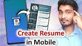 It starts with a professional cv. Revamp Your Cv Using Your Smartphone Intelligent Cv App Tutorial 2021 South African Youtuber Youtube