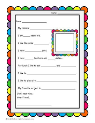 A Colorful Template For A First Pen Pal Letter Letter Template For Kids Letter Writing For Kids Pen Pal Letters