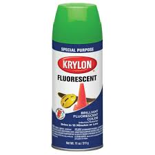 Krylon K03106888 Fluorescent Spray Paint Green 11 Oz Toolboxsupply Com