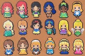 Disney Princess Perler Beads By Tsubasa Yamashita Perles Hama Art Perle Animaux En Perles