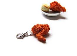 Fried Chicken Wing Charm Miniature Food Jewelry Polymer Clay Chicken Wing Fried Chicken Miniature Food Jewelry Food Jewelry