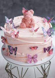 Pink cake with flowers and butterflies. 49 Cute Cake Ideas For Your Next Celebration Butterflies On Pink Cake