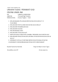 Gigi pelaksana lanjutan perawat gigi penyelia. Doc Urain Tugas Perawat Gigi Monika Piu Academia Edu