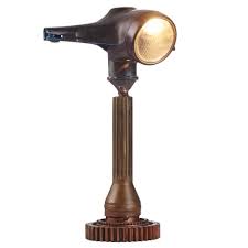 Finebuy Tischlampe Fb52131 Braun 57 Cm Eisen Nachttischleuchte