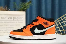 Air Jordan 1 Low Black And Orange Shop Wmns Nike Air Jordan 1 Aj1 Low Orange Black White Basketball Shoes In Dropshipping Com Per White Basketball Shoes Air Jordans Air Jordan Basketball Shoes