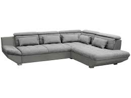 Uni ou bicolore, c'est son revêtement qui fera la différence. Canape D Angle Droit Convertible 5 Places Eternity Coloris Tissu Gris Pu Gris Vente De Canape D Angle Conforama