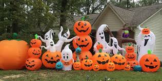 Inflatable Fall Halloween Giant Pumpkin Patch Teal Pumpkin Parkforesthalloween Teal Pumpkin Project Teal Pumpkin Halloween Craft Treats