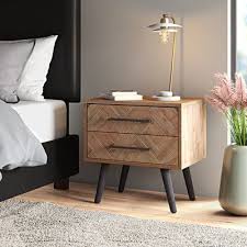 Keziah 2 Drawer Nightstand In 2020 Furniture Modern Nightstand Contemporary Nightstand