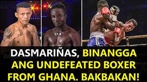 Valenzuela city, metro manila, philippinesbirthplace: Dasmarinas Binangga Ang Undefeated Boxer From Ghana Bakbakan Youtube