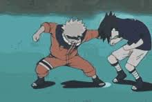 Sasuke kicks a target into the air and follows close behind them. Naruto Vs Suske Gifs Tenor