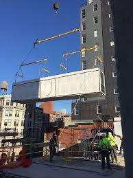 Take A Look Behind The Construction Of The Tallest Modular Hotel In The U S Archpaper Com Construction Business Construction Site Hotel Design Architecture