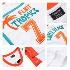 Coffee Black 7 Flint Tropics Semi Pro Movie Aflgo Black 7 Sport Outfits Basketball Jersey