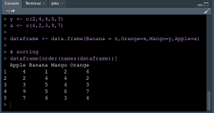Reordering data table columns in r. Sort Dataframe By Column Name In R Geeksforgeeks