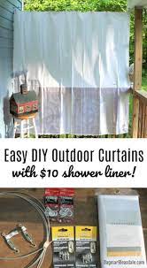Shop our best selection of shower curtains & liners to reflect your style and inspire your home. Diy Porch Curtains Made With 10 Shower Curtain Liners