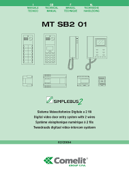 Citofono basic sistema universale serie style. Sbc Mt 01 User Manual Manualzz