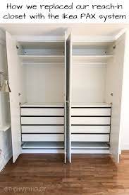 My favorite wardrobe system of all time is the ikea pax wardrobe. Replacing Our Reach In Closet With An Ikea Pax Closet System The Happy Housie