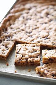Sheet Pan Chocolate Chip Cookie Bars Recipe Chocolate Chip Bars Cookie Recipes Chip Cookies