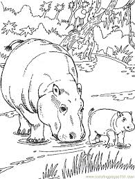 Hippo Coloring Page 04 Coloring Page For Kids Free Hippopotamus Printable Coloring Pages Online For Kids Coloringpages101 Com Coloring Pages For Kids