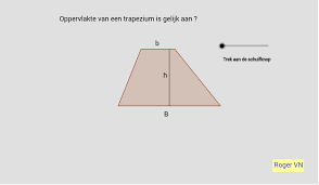 Oppervlakte Van Een Trapezium Formule Ontdekken 2 Atheneum Geogebra