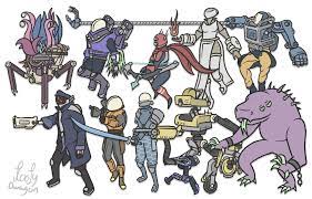 The game was in early access so these four characters were added later. Doodled All The Risk Of Rain 2 Characters Ror2