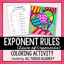 What can my class do to take ownership of the classroom in september? Exponent Rules Laws Of Exponents Coloring Activity By All Things Algebra