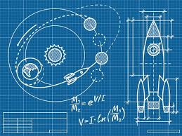 Rocket Blueprint Blueprints Space Poster Product Launch