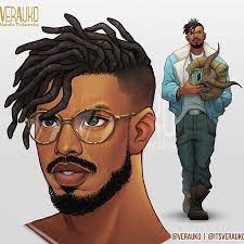 Finally Finished My Killmonger Fanart Yay You Can Also Check A Timelapse Video Of The Colouring Proc Black Comics Black Panther Marvel Black Anime Characters