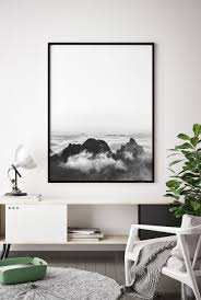 Black And White Home Decor Painting Black And White Mountain Printable Modern Mountain Poster Wilderness Printable Best Seller Wall Art Black Wh Teal Decor Navy Blue Decor Watercolor Wall Art