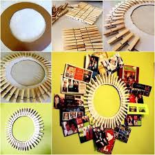 diy clothespin wreath picture frame