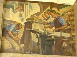 Bridgeport Main Post Office Wpa Mural 06 Mural Wpa City Sketch