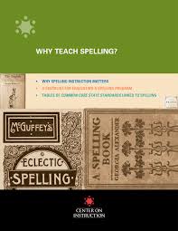 Pdf Why Teach Spelling