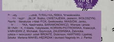 Portrety: BART, Chutnik, TURAJ-KALlŃSKA, Nowakowska. Poezja rosyjska (BŁOK,  Bożko, CWIETAJEWA, Jesienin, WOŁOSZYN). Pisarki
