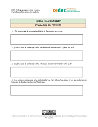 Como He Aprendido Aprendizaje Educacion Emocional Rubricas