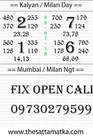 Lucky 7 Satta Chart 2018 Kalyan Mumbai Satta Matka Boss