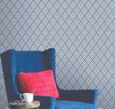 Colours Hadley Blue Geometric Mica Wallpaper B Q 14 00 B Q Wallpaper Blue Geometric Wallpaper Geometric Wallpaper