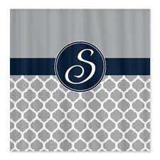 Custom Quatrefoil Shower Curtain Personalized With Monogram Etsy Quatrefoil Duvet Bedding Sets Curtains