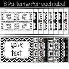 Black And White Label Template Free Editable Labels Free Editable Labels Free Editable Labels Classroom Labels Editable