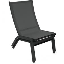 Chaise Relax Jardin Forro Hesperide Aluminium Anthracite Ou Noisette