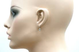 9ct Gold Blue Topaz Drop Earrings Small Oval With FREE Gift Box