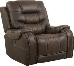 Eric Church Highway To Home Headliner Brown Leather Dual Power Recliner Leather Recliner Brown Leather Loveseat Leather Recliner Chair