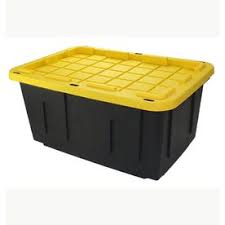 Black And Yellow Storage Bins With Wheels Container Centrex Plastics Llc Commander Xxl 27 Gallon 108 Quart Black Tote With Standard Snap Lid Tote Storage Storage Plastic Storage