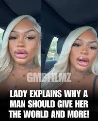 Lady Explains Why a Man Should Give Her the World and More! 💬🌍 Do y'all  agree or is she asking for too much? 👀 #RelationshipTalk #KnowYourWorth  #ViralMoment