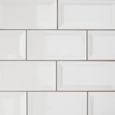 Transform those wall spaces with these brick shaped ceramic ritz bone gloss decor tiles. Johnson Tiles Bevel Brick White Gloss Glazed Ceramic Wall Tile Tile Floor Superstore