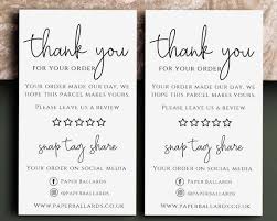 Maybe you would like to learn more about one of these? Thank You For Your Order Cards Please Leave A Review Card Snap Tag Share Cards Business Stationery Personalised Thank You Thank You Card Design Business Thank You Cards