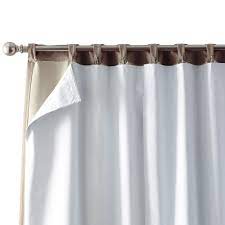 This video explains how to measure curtains for windows in your home. Home Decorators Collection White Solid Back Tab Blackout Curtain Liner 27 In W X 80 In L Set Of 2 1628085 The Home Depot