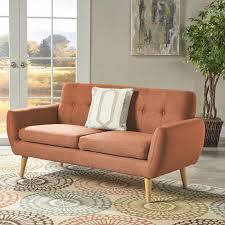 Christopher Knight Home Josephine Mid Century Modern Petite Sofa Love Seat Types Of Couches Living Room Modern