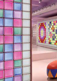 Coloured Glass Block New Colour By Seves Divisione Glassblock Glass Blocks Colored Glass Block Glass Blocks Wall